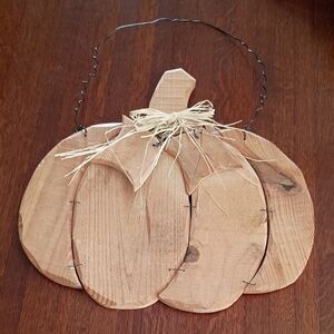 Unfinished Wooden Pumpkin DIY Hanging Project